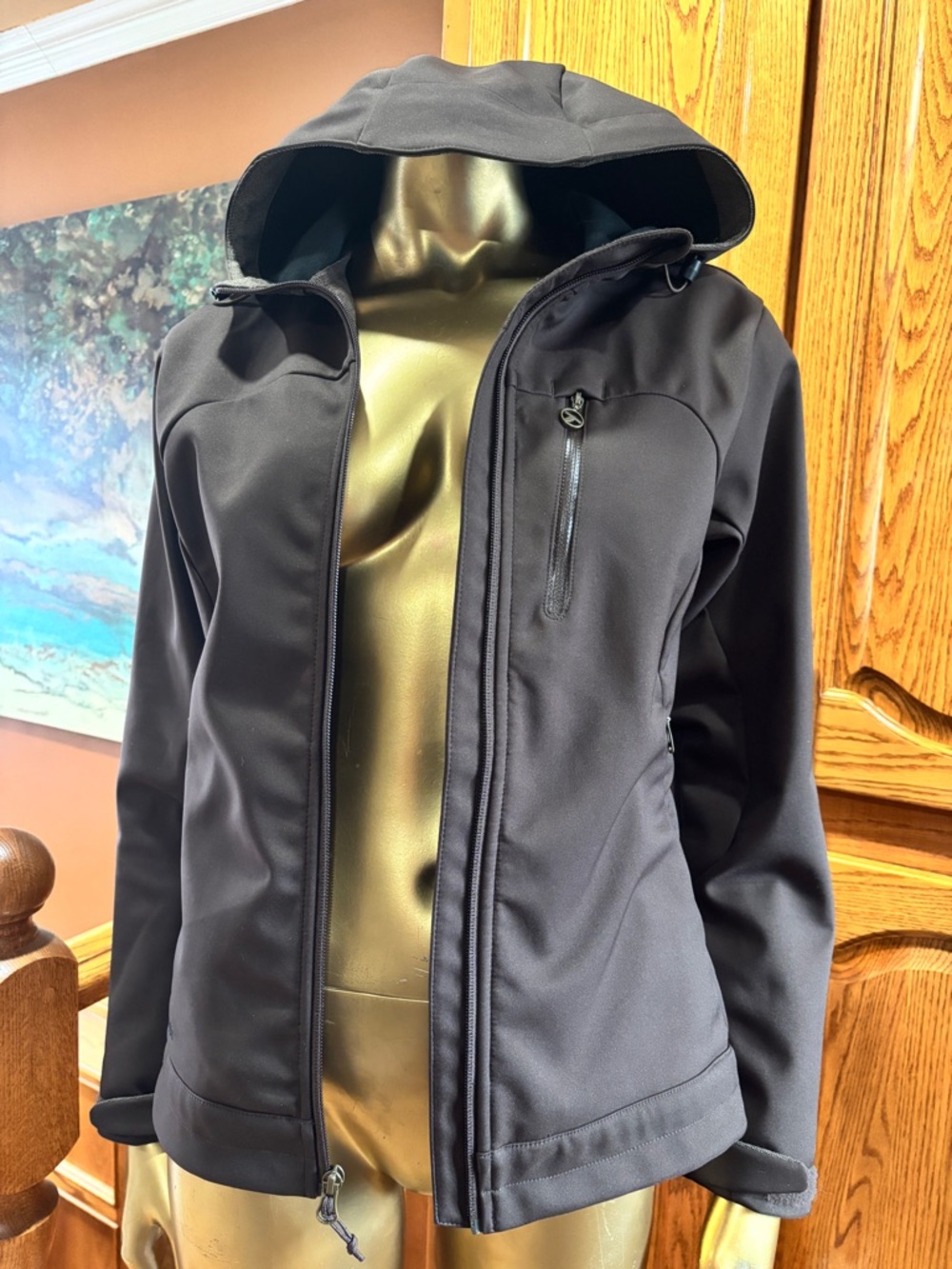 Columbia Black Women's Softshell Hooded Utility Jacket - Picture 10 of 13